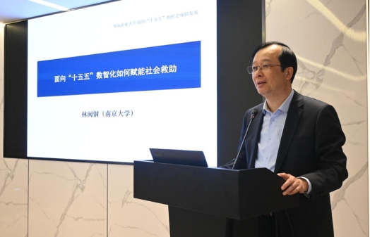 南京大学社会保障研究中心主任林闽钢教授作大会报告